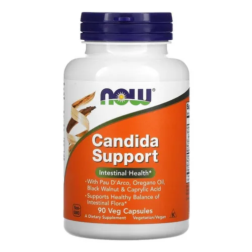 Now Foods Apoyo Para La Cándida 90 Vegcaps Sabor Sin Sabor