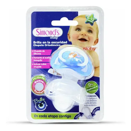 Simonds chupete ortodóncico silicona color azul