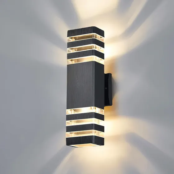 Aplique Doble Cara Led Pared Ip65 Impermeable Terraza Jardín
