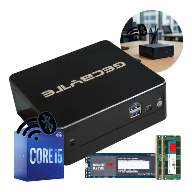 Pc Core I5 8va 16gb 256gb Ssd Nvme Wifi 5 Gecbyte Aero Mini