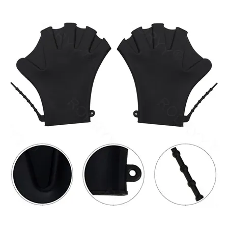1 Par De Guantes Palmeados Dedo Natación Buceo Aletas Nadar