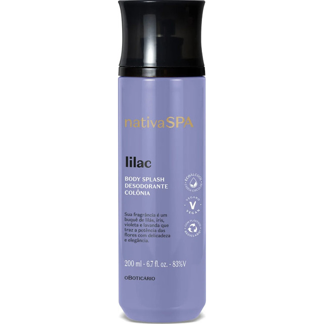 O Boticário Nativa Spa Lilac Body Splash Colônia O Boticário Nativa Spa Lilac Body Splash Colônia