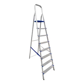 Escada De AlumĂnio 8 Degraus Domestica Real Cor Cinza Escada De AlumĂnio 8 Degraus Domestica Real Cor Cinza