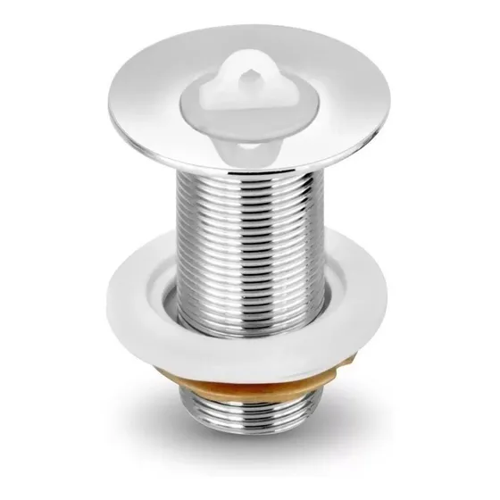 Válvulas De Lavatório Sem Ladrão Porca Metal Cor Prateado