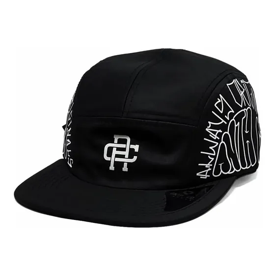 Bone Five Panel Anth Co Draw Aba Reta Preto Fita Sb9286