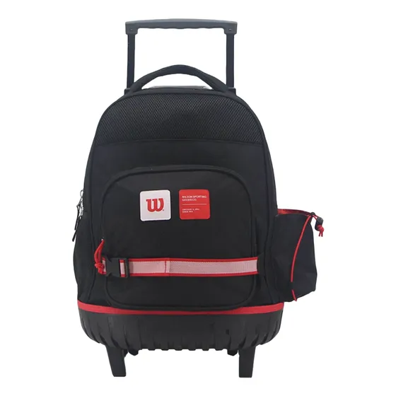 Mochila Carrito Colegio Carro Escolar Reforzada Niños Niñas Color Negro Diseño De La Tela Liso