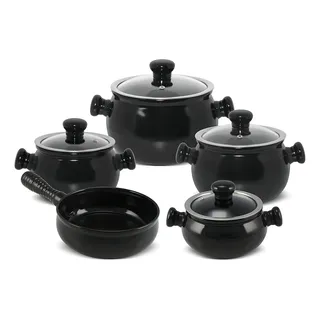 Jogo De Panelas De Cerùmica Ceraflame Joy 5 Peças Preto Jogo De Panelas De Cerùmica Ceraflame Joy 5 Peças Preto