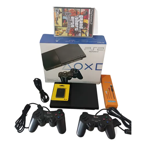 Playstation 2 Slim 2 Controles Jogos Preto