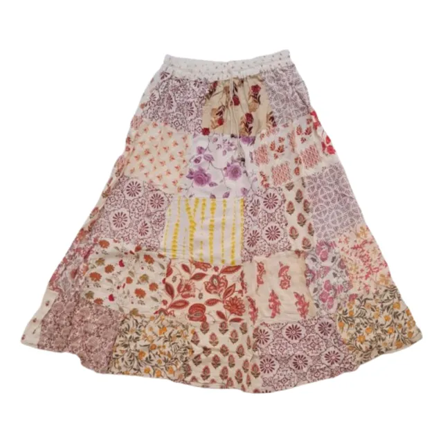 Falda Pollera Larga Patchwork Hindu Multicolor Talla Unica