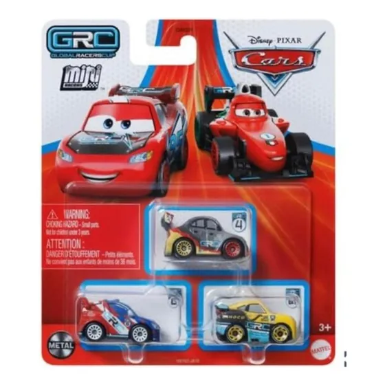 Cars Disney Pixar Set De 3 Carros Mini Racers Varios Modelos