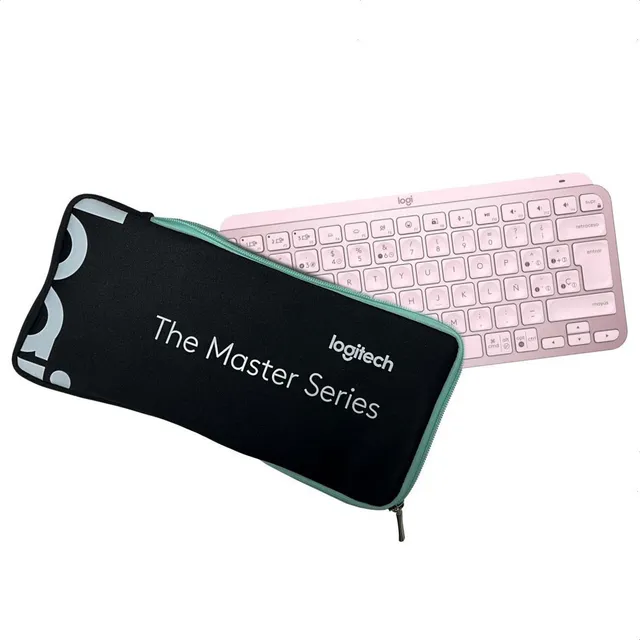 Logitech Mx Keys Mini, Teclado Avanzado Recargable, Rosado Teclado Rosa Idioma Español
