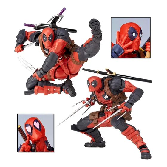 Boneco Deadpool Revoltech X-men Deadpool Yamaguchi Revoltech