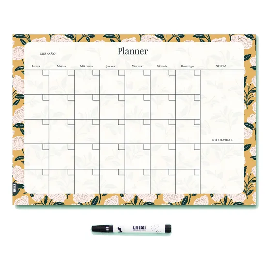 Planificador Mensual Imantado Para Heladera Planner Agenda