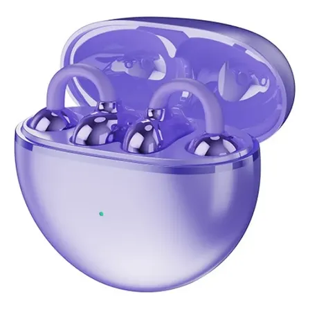 Audífonos Bluetooth Tws Deportivos Clip On Violeta