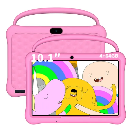 Tablet Para Niñas Pritom 10 Pulgadas 64gb+4gb Rom Tableta Android 13 ,wifi,6000mah,Con Funda Color Rosa