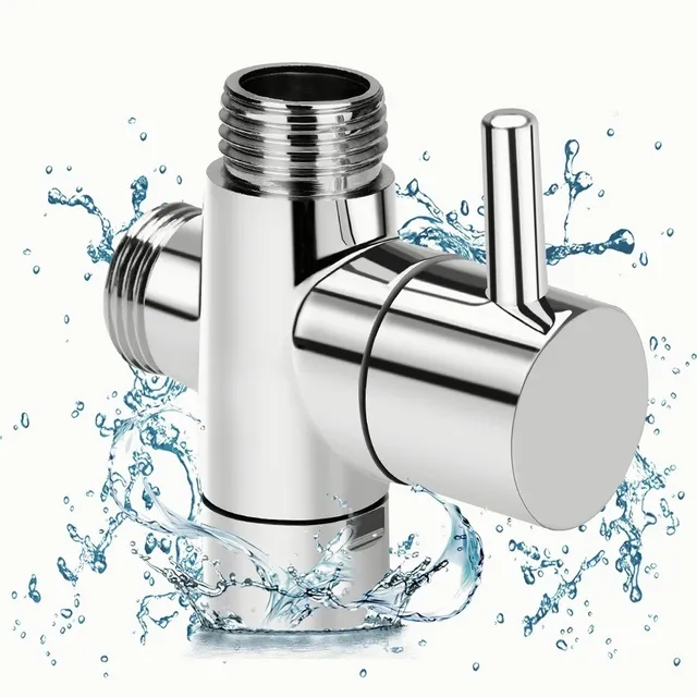 Llave Paso Bidet 1/2 Hi X 1/2 He X 1/2 He Bronce Cromada