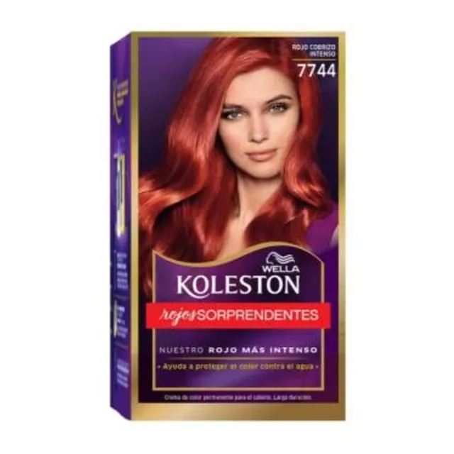 5 Pz Tinte Para Cabello Koleston 7744 Rojo Cobrizo Intenso