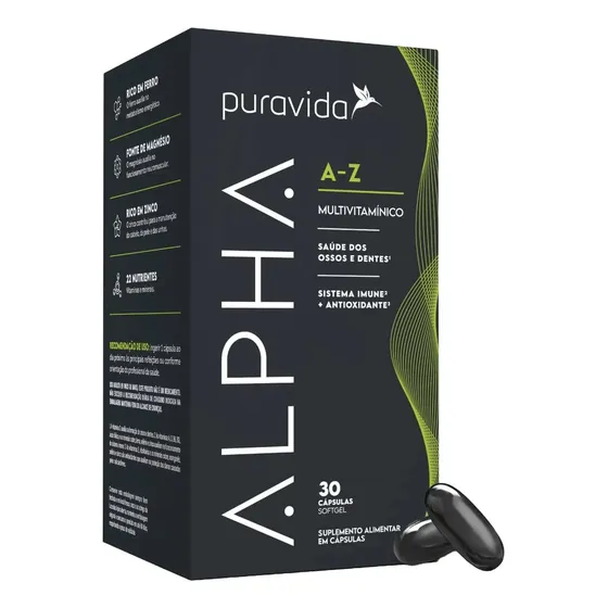 Alpha A-Z Multivitamínico Puravida 30 Cápsulas
