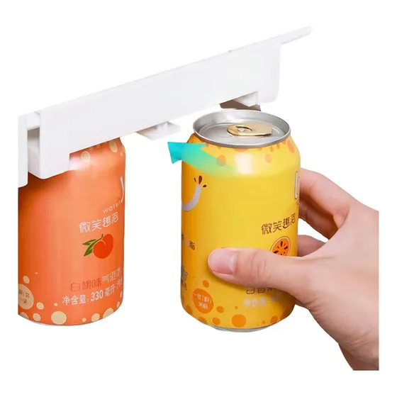 Organizador Dispensador Latas Para Refrigerador Colgador Color Blanco
