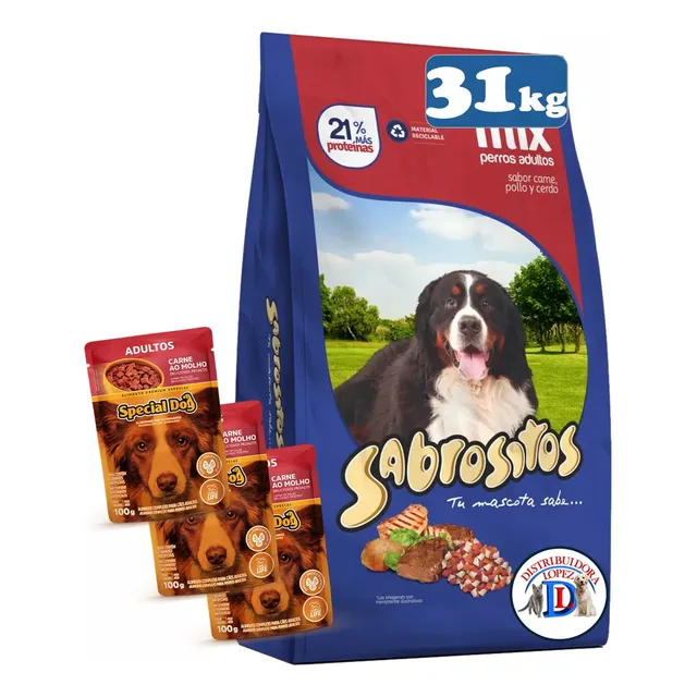 Sabrositos Adulto Mix De Carnes 22+8 + Regalo