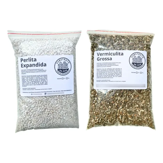 Kit Substrato Perlita E Vermiculita 8 L Cactos E Suculentas 