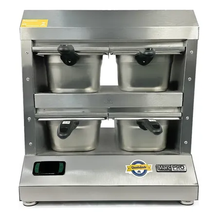 Conservador De Proteínas Profissional 4 Cubas Inox Ef.9.042 Marchesoni Food Service 220v