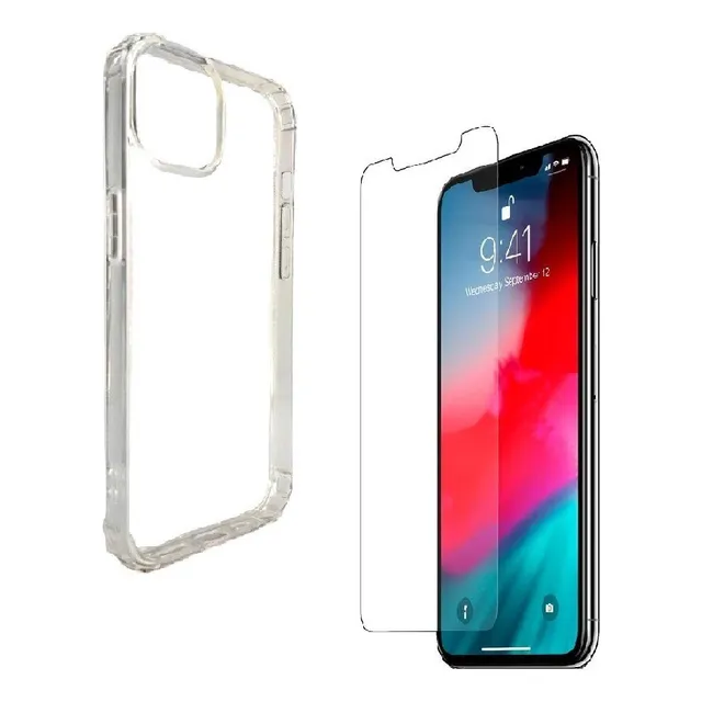 Protector Tpu + Vidrio Templado Para iPhone 12 Mini 13 Mini