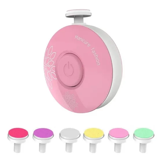 Lima Uñas Bebé Pulidor Torno Eléctrico Trimmer Redondo Color Rosa Una Ganga 240333