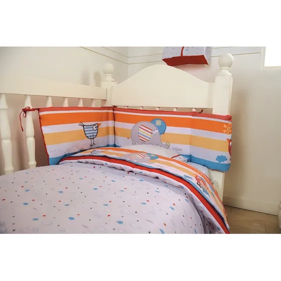 Acolchado De Cuna Estampado Bebe  Amiguitos De Tela Mibes