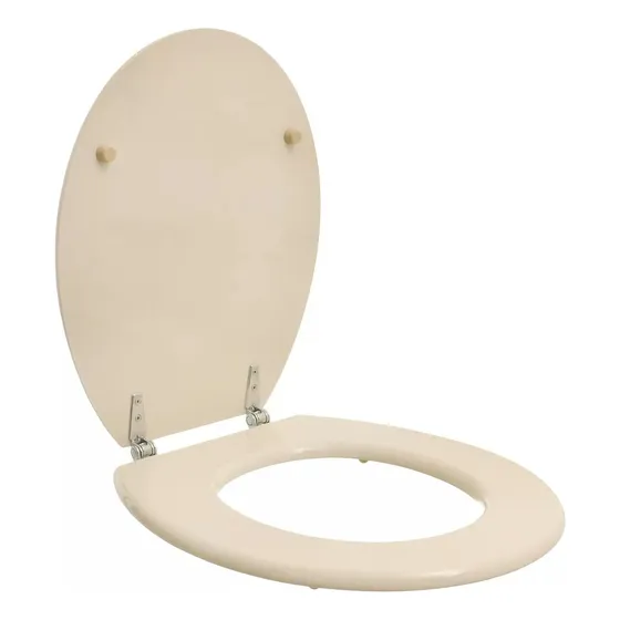 Tapa Para Inodoro Universal De Mdf Hueso - Telecompras Sc Color Beige