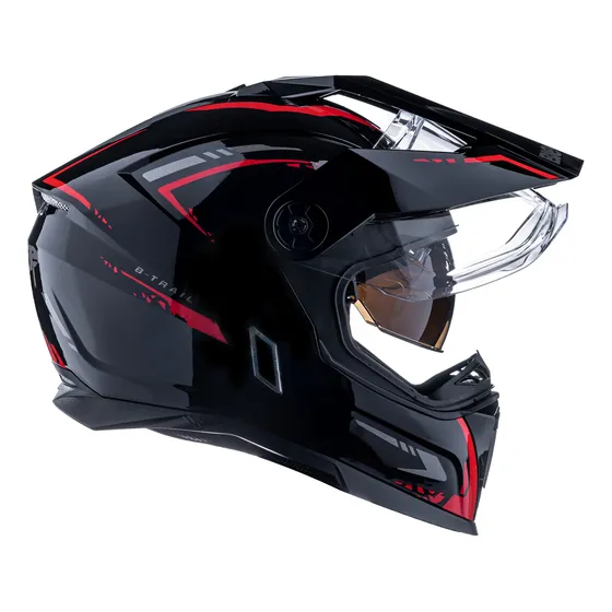 Capacete Moto Bieffe B-trail Authentic Com Óculos Interno