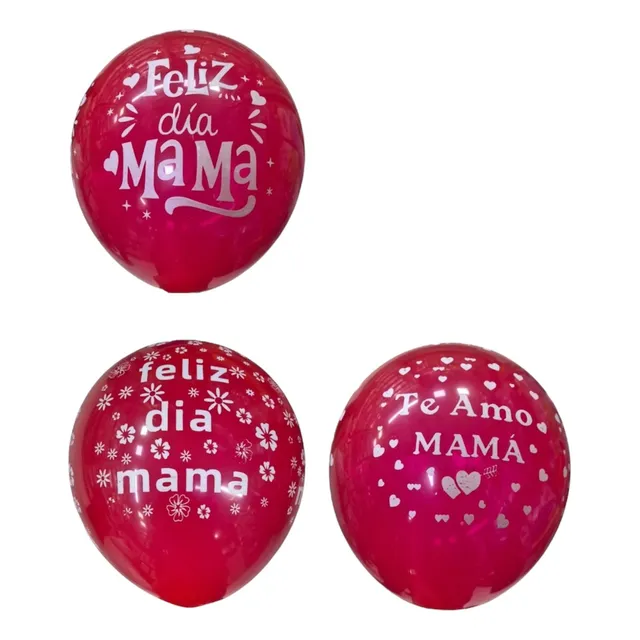 Bombas Globos Dia De La Madre Mama Feliz Día X 100 Unidades