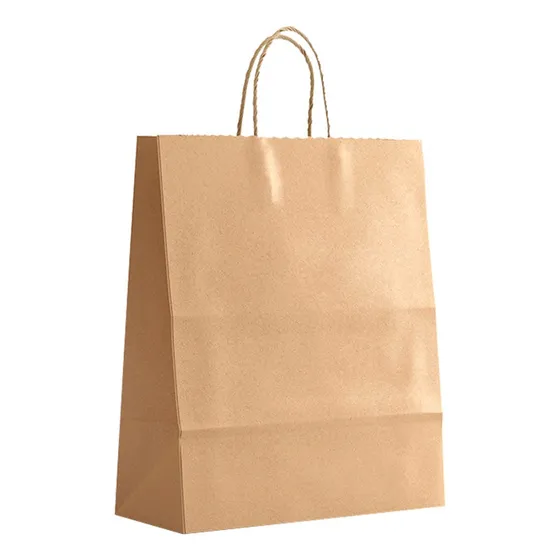 Sacola De Papel P 18x22x10cm 50und Kraft Resistente Com Alça