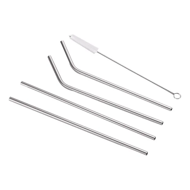 Set De 4 Sorbetes Inoxidables Más Cepillo De Limpieza