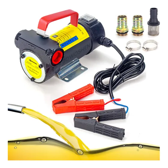 Bomba Transferencia Diesel Aceite Combustible Queroseno Portátil 12v Bomba Combustible Eléctrico BOWOSHEN 50Hz/60Hz