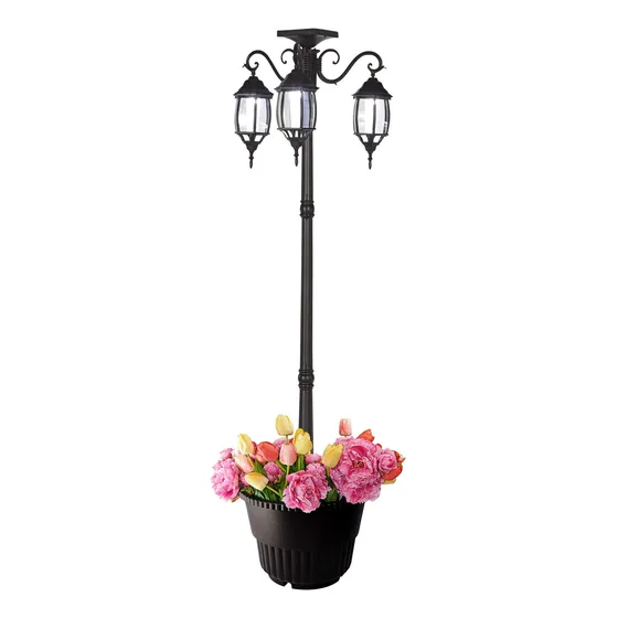 Maceta Redonda 18  Diametro Para Exterior Luz Led