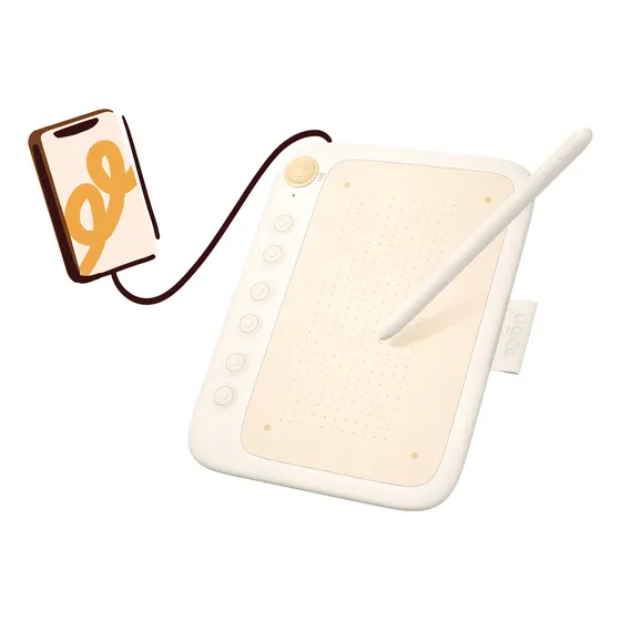 Tablet digitalizador bege Ugee B0CDL6TJR3.