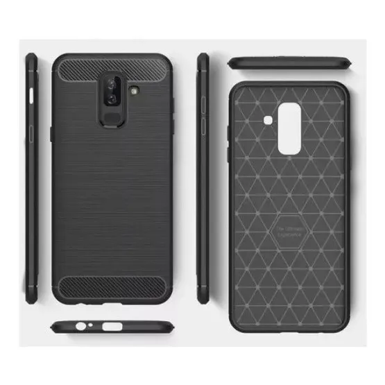 Funda Tpu Antigolpe Carbono Para Samsung A6 Plus 2018