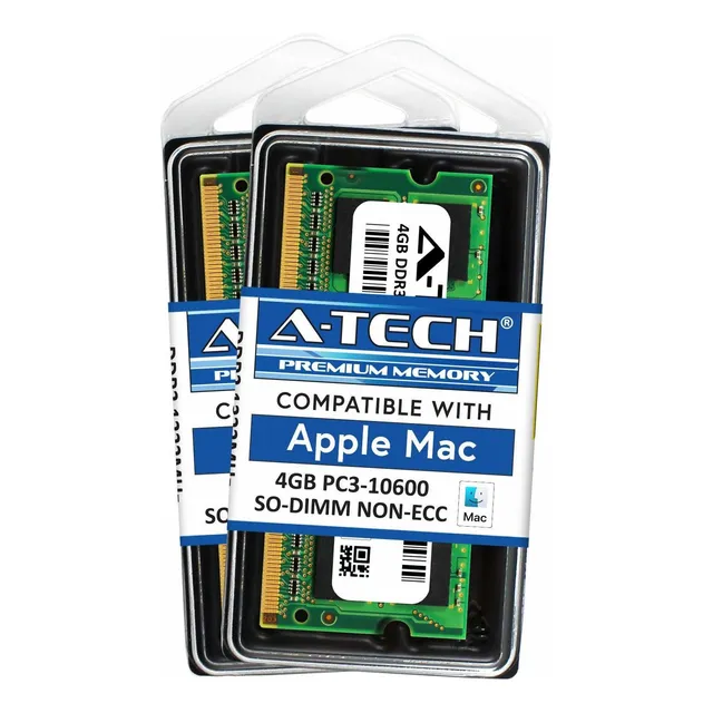 Memoria Ram 8gb A-tech Para Apple Kit 2x 4gb Pc3-10600 1333mhz Mac Mini iMac Mid 2011 Mid 2010 Late 2011 Mc508ll/a A1311