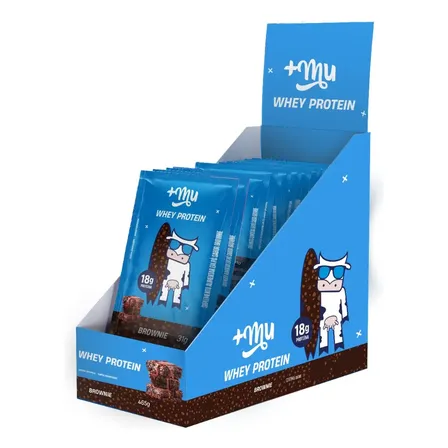 Sachê Whey concentrado Sabor Brownie - 15 unidades +Mu