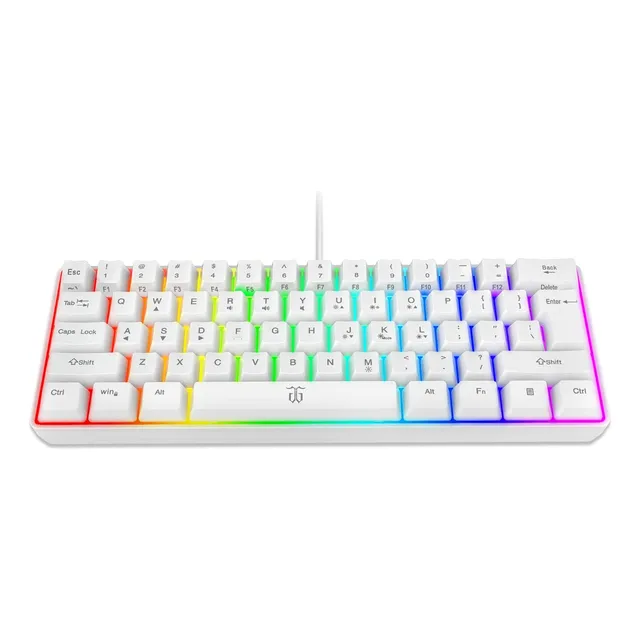 Snpurdiri 60% Teclado Para Juegos Con Cable, 61 Teclas Co...