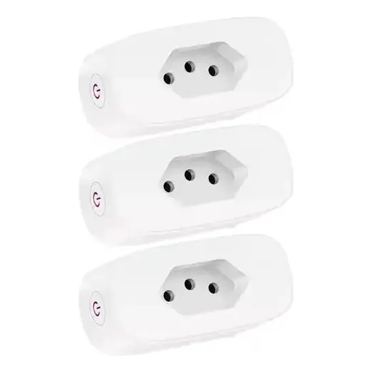 Kit 3 Tomada Inteligente Zigbee 3.0, 16a Tuya Alexa Google H