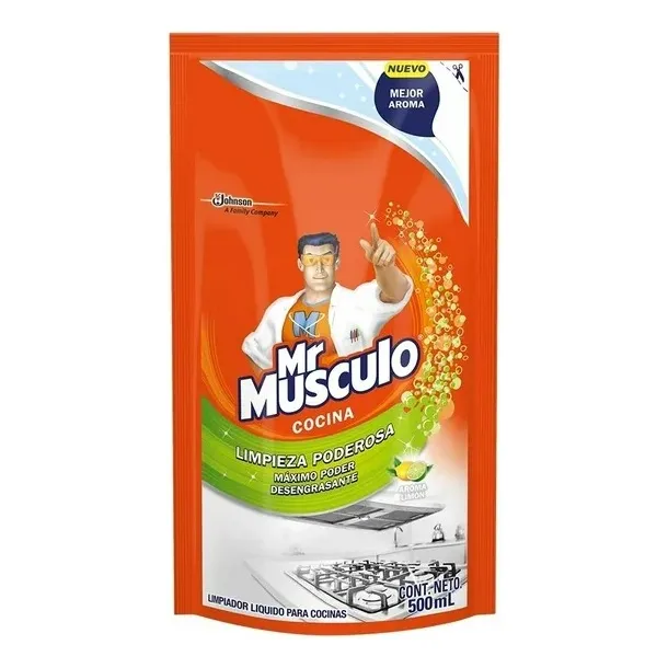 2 Pzs Limpiador Líquido Mr Músculo Limpieza Poderosa Aroma L