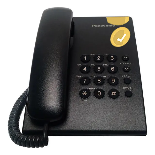 Telefono Panasonic Kx-ts500 Negro Alambrico Cabinas Casa Ofi