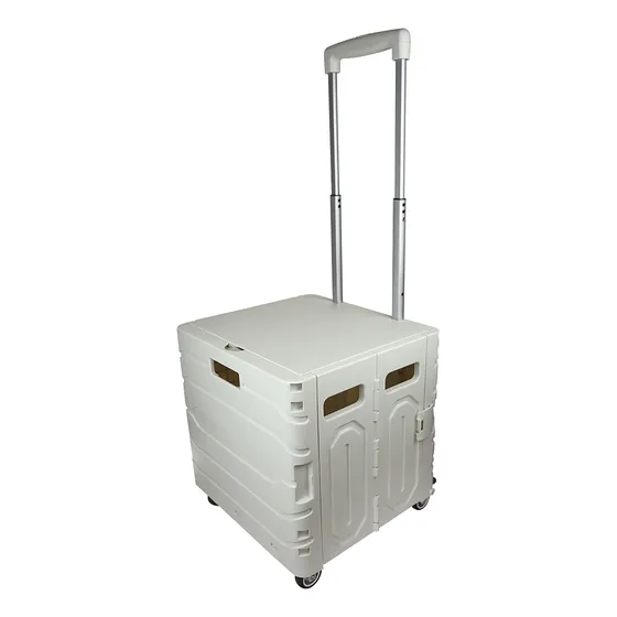 Hw Home Carro Plegable Grande Con 4 Ruedas Y Tapa 102 Cm