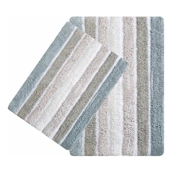 Alfombra Baño Algodon Raya Alpina Suave Absorbente