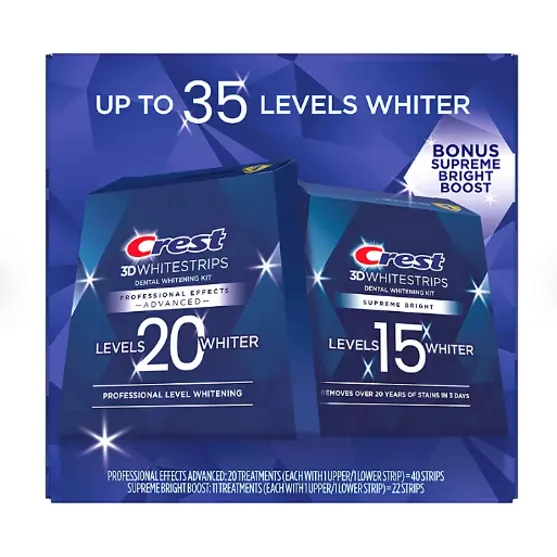 Crest 3d Whitestrips Professional Effects & Supreme Bright