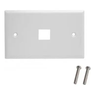 Faceplate Plano 1 Puerto Rj45 Rj11 Blanca Hnfp-b1-wh Howell