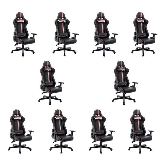 Kit 10 Cadeiras Gamer São Paulo Spfc 3318