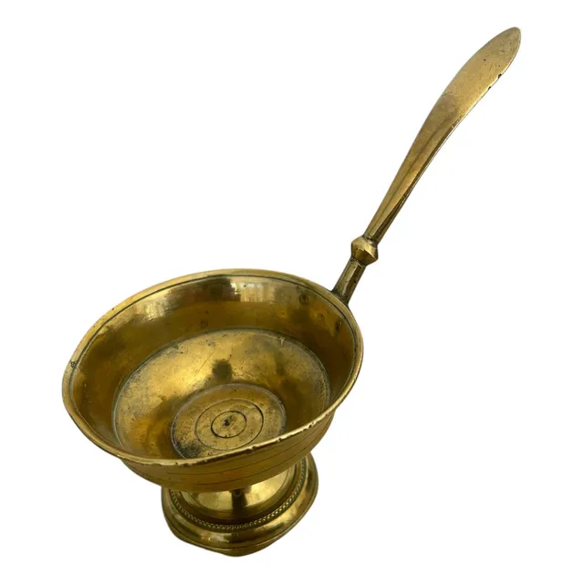 Portavela Palmatorio De Bronce Antiguo 